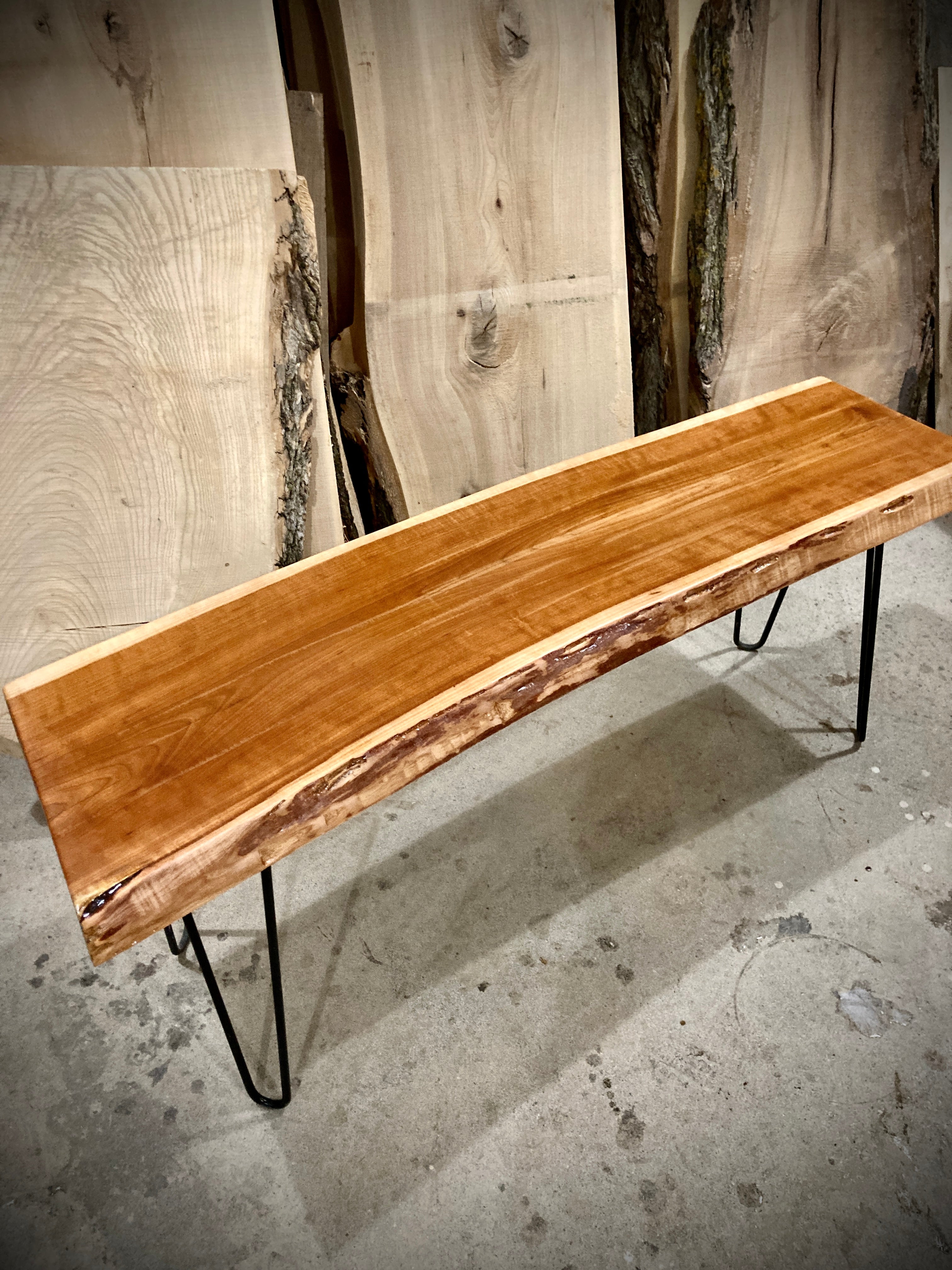 Live Edge Cherry Bench