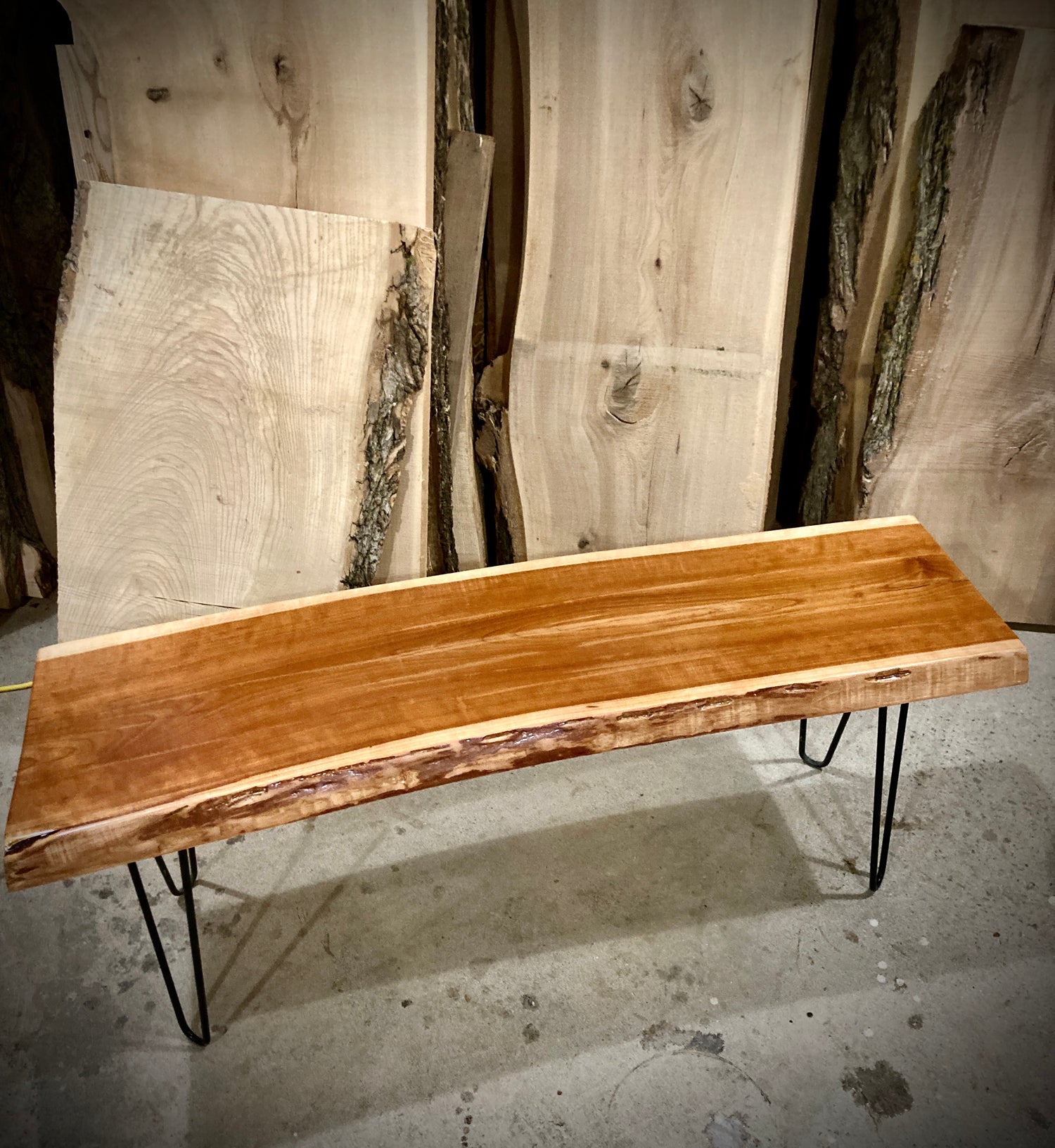 Live Edge Cherry Bench